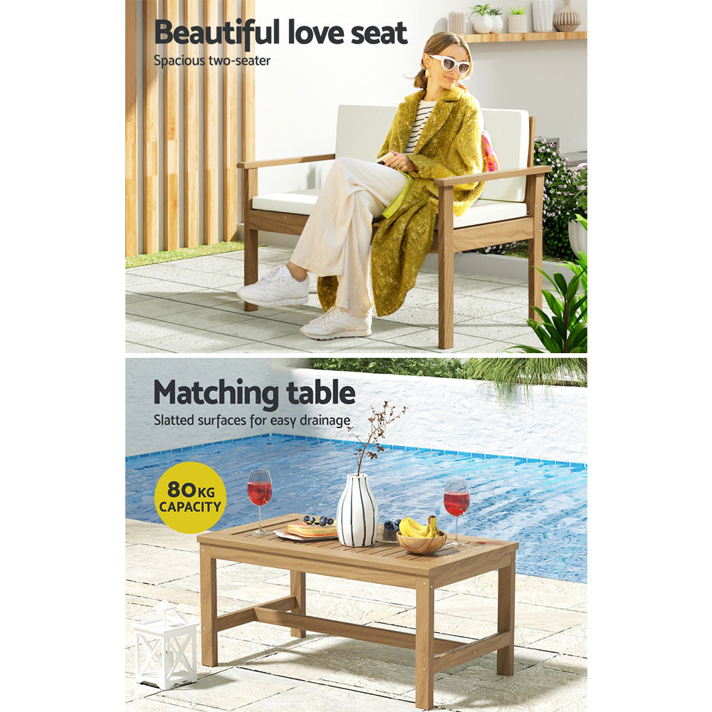 Sierra Leone 4PC Outdoor Lounge Set With Coffee Table