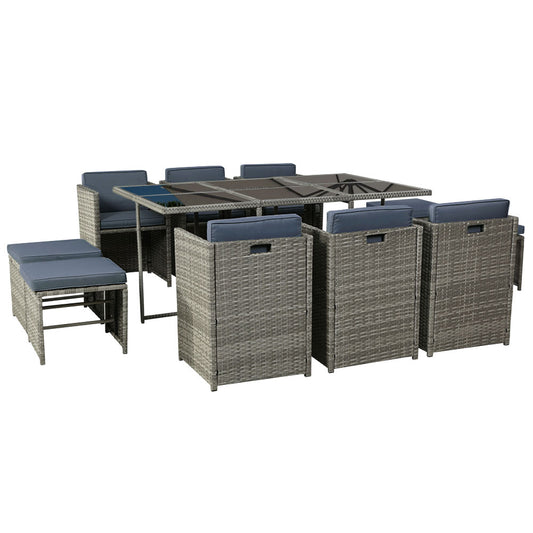 El Salvador 11PC Outdoor Dining Set - Nova Tech