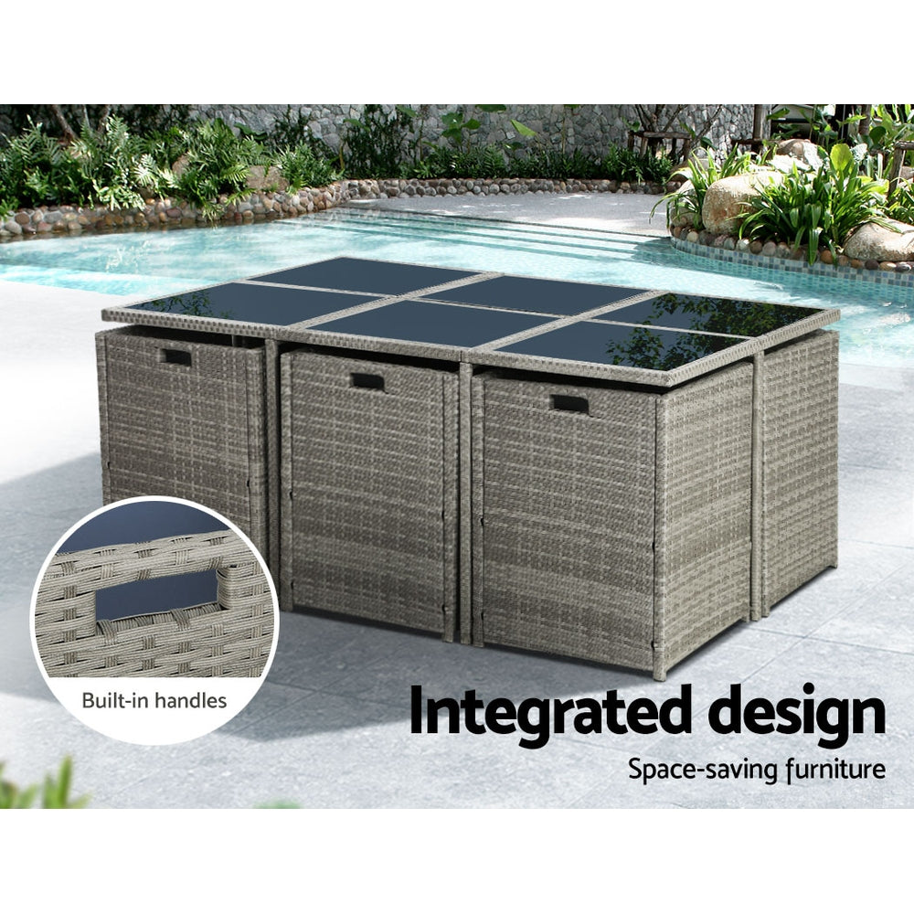 El Salvador 11PC Outdoor Dining Set - Nova Tech