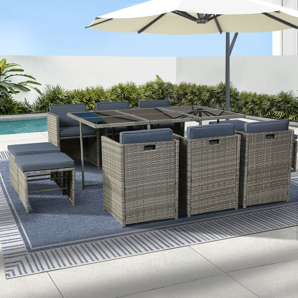 El Salvador 11PC Outdoor Dining Set - Nova Tech