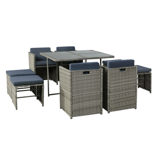 El Salvador 9PC Outdoor Dining Set - Nova Tech