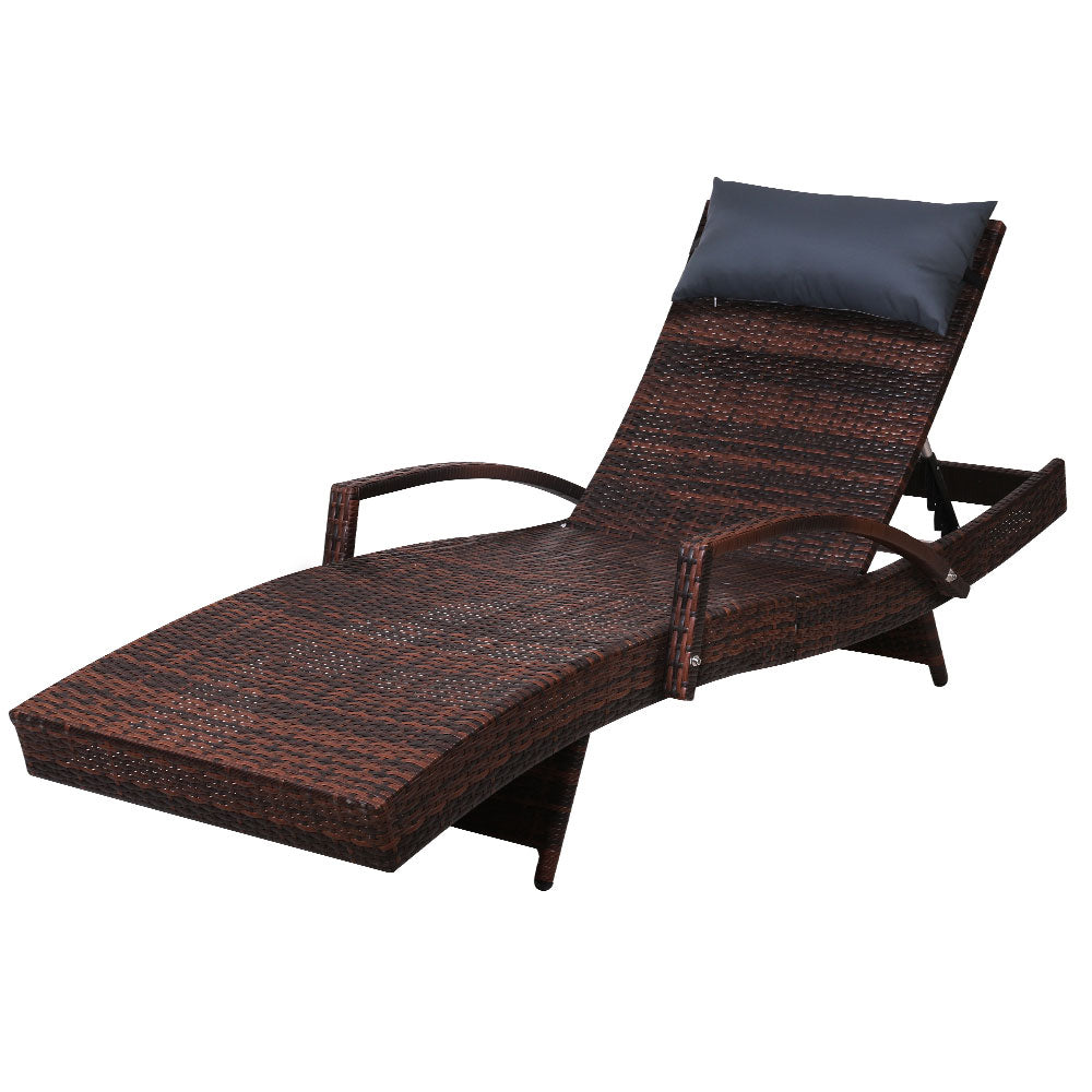 Rwanda Outdoor Wicker Sun Lounger - Nova Tech