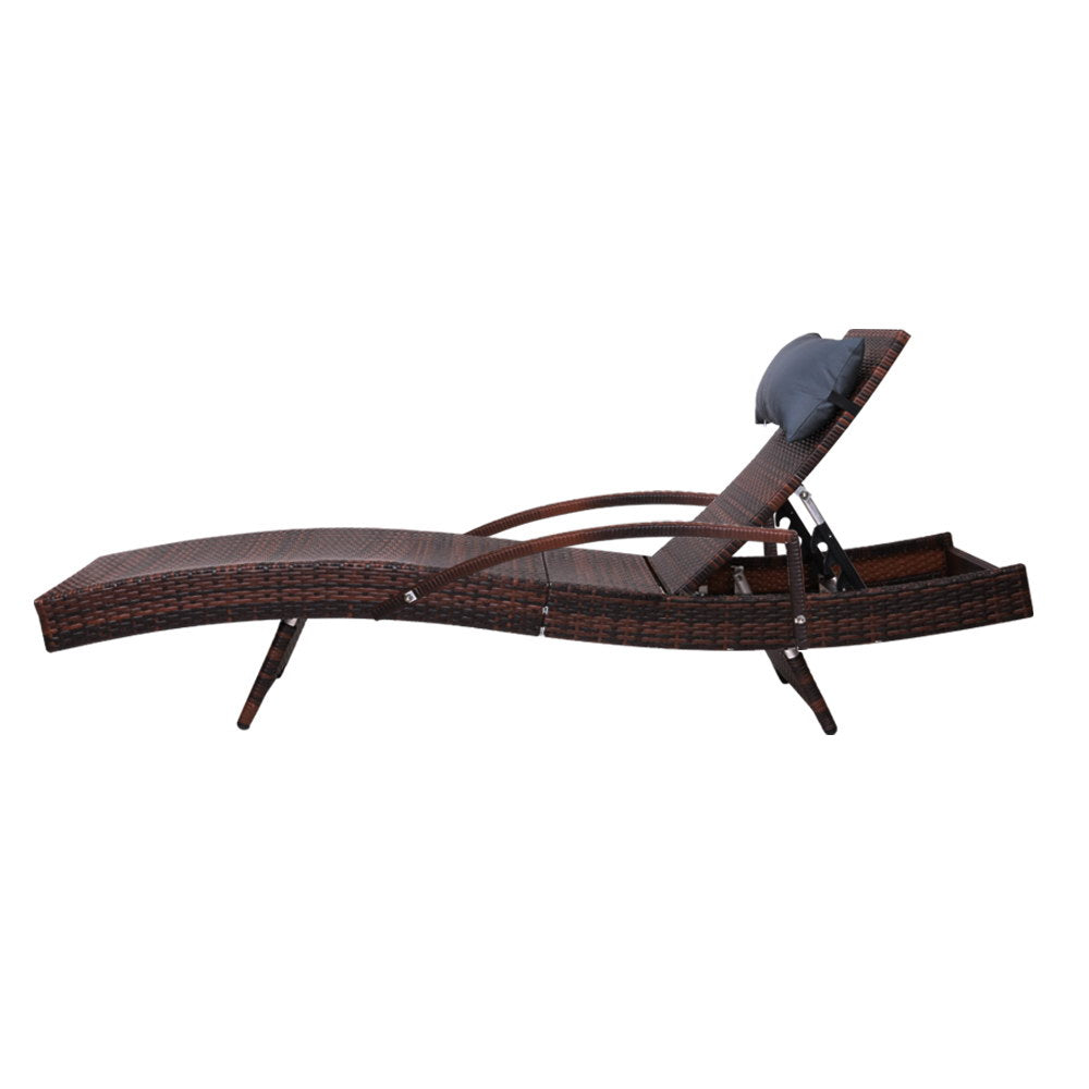 Rwanda Outdoor Wicker Sun Lounger - Nova Tech