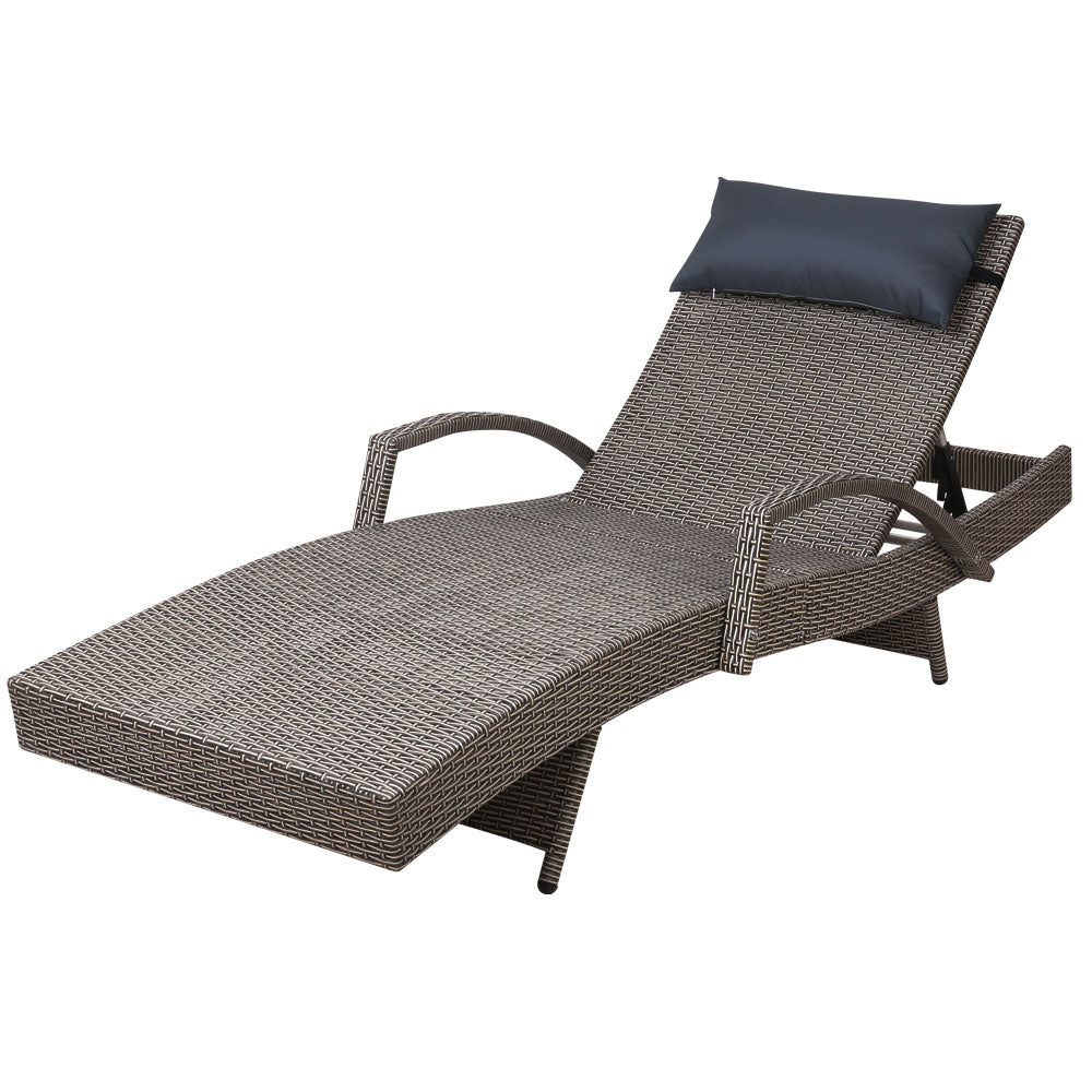 Mexico Wicker Sun Lounger - Nova Tech