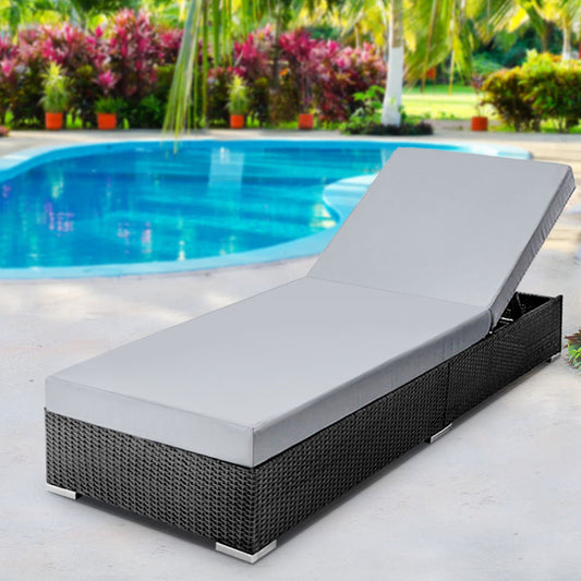 Belize Wicker Sun Lounger - Nova Tech