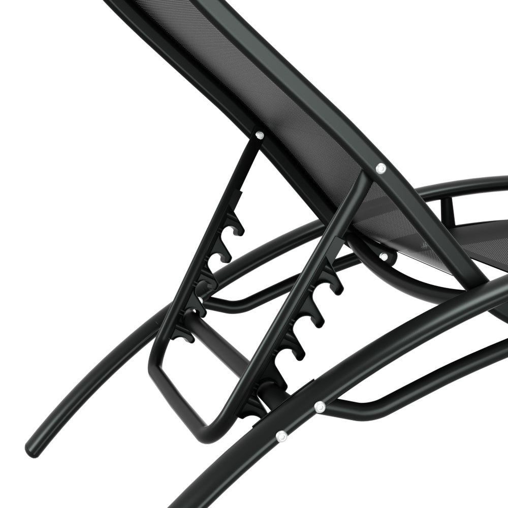 Eritrea X2 Sun Lounger With Side Table - Nova Tech