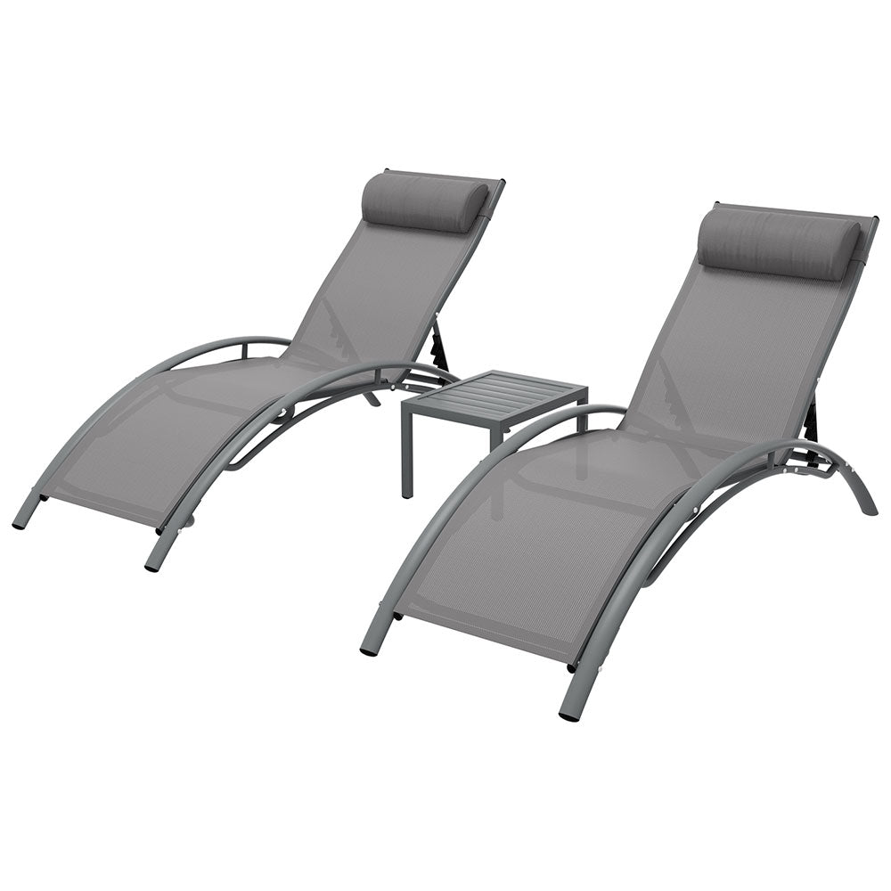 Egypt X2 Lounge Chair With Side Table - Nova Tech