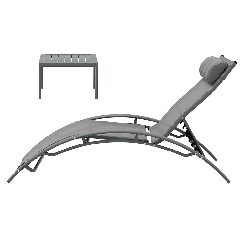 Egypt X2 Lounge Chair With Side Table - Nova Tech