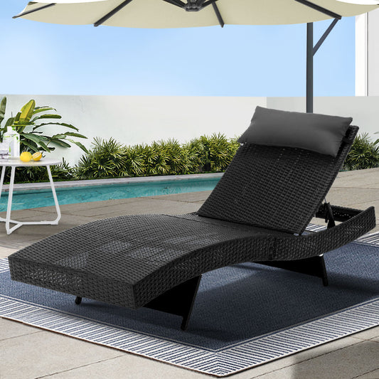 Cyprus Wicker Sun Lounger - Nova Tech