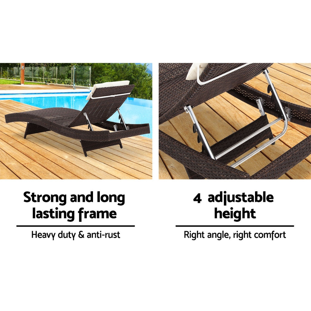 Cyprus Adjustable Sun Lounger - Nova Tech