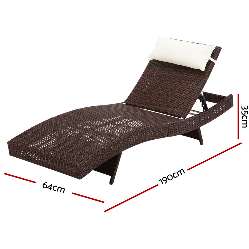 Cyprus X2 Adjustable Sun Lounger