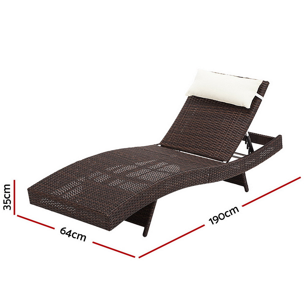 Cyprus X2 Adjustable Sun Lounger - Nova Tech