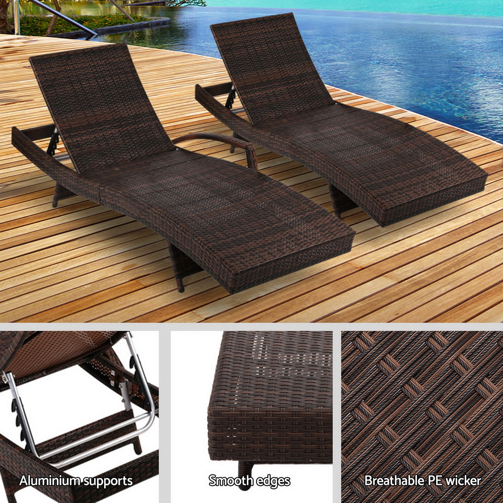 Cyprus X2 Adjustable Sun Lounger - Nova Tech