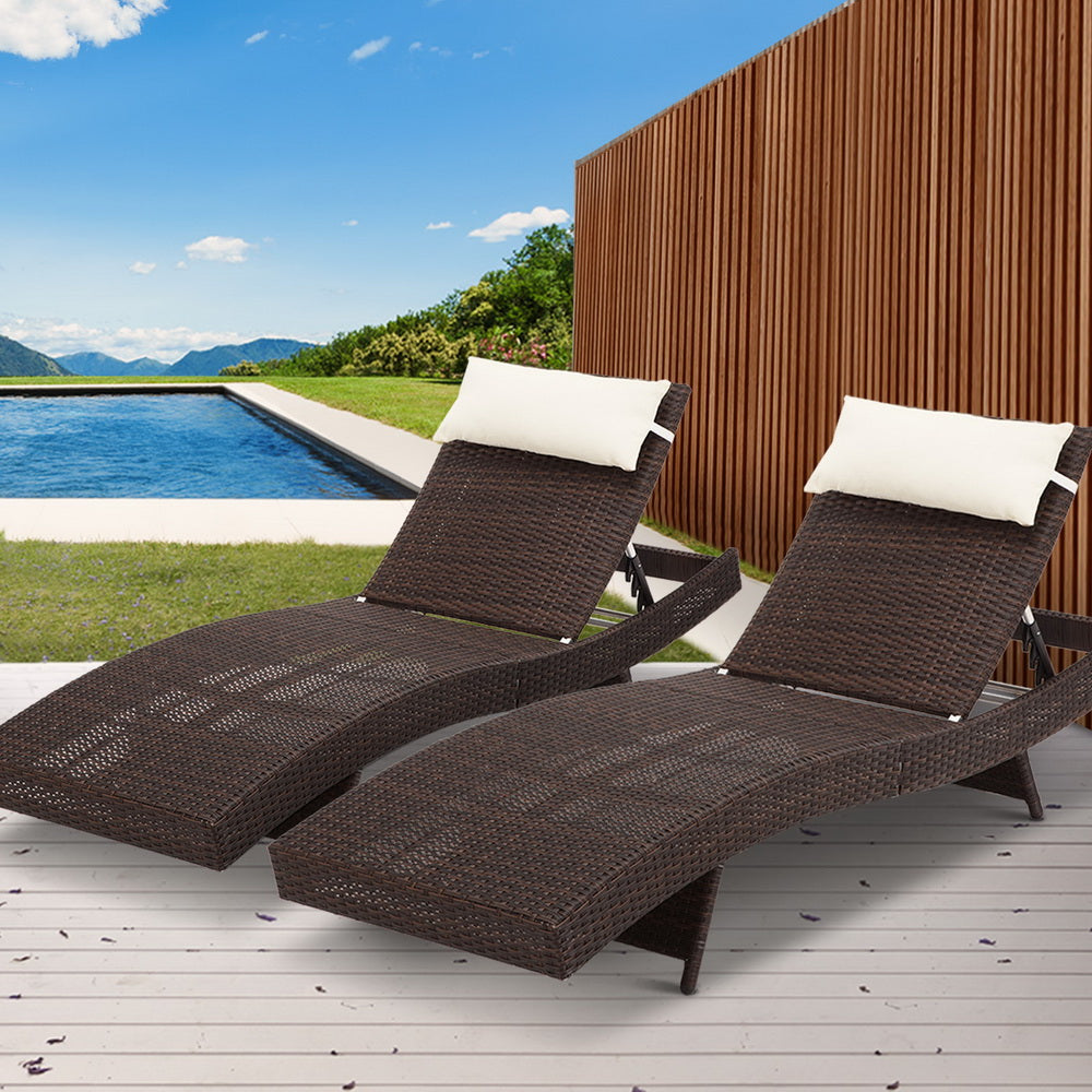Cyprus X2 Adjustable Sun Lounger - Nova Tech
