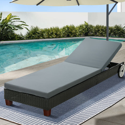 Fiji Wicker Sun Lounger - Nova Tech