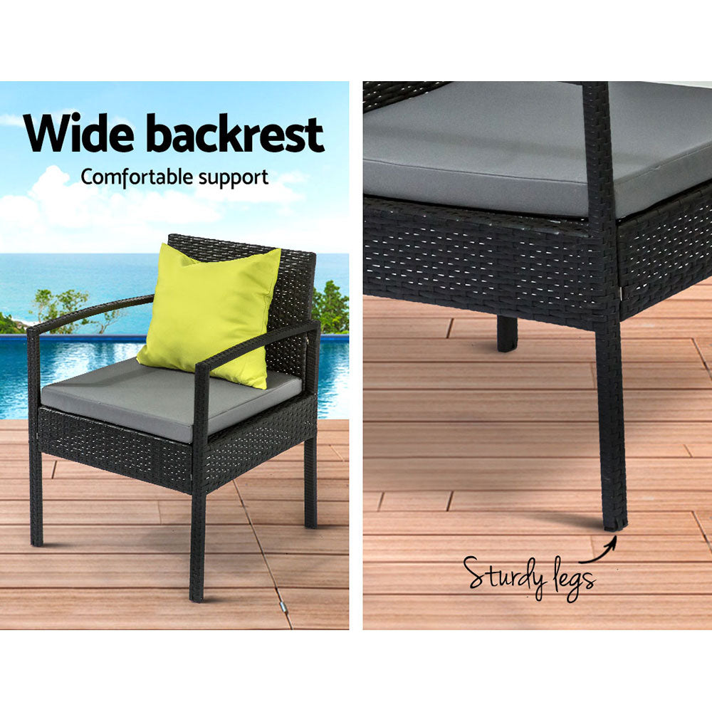 Burma 4PC Outdoor Lounge Set With Coffee Table