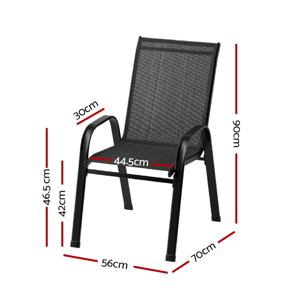 Haiti 2PC Outdoor Dining Chairs - Nova Tech