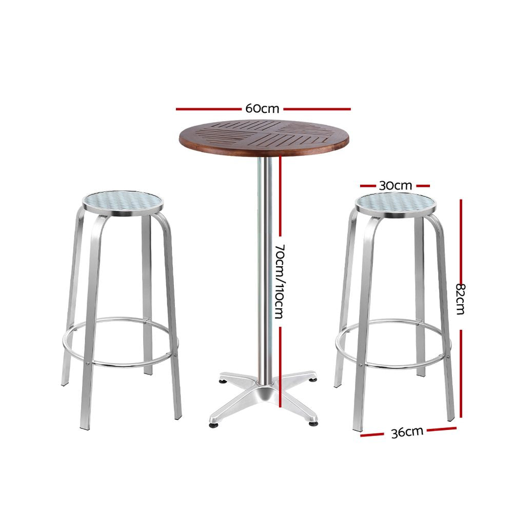 Kenya 3-Piece Outdoor Bar/Bistro Set