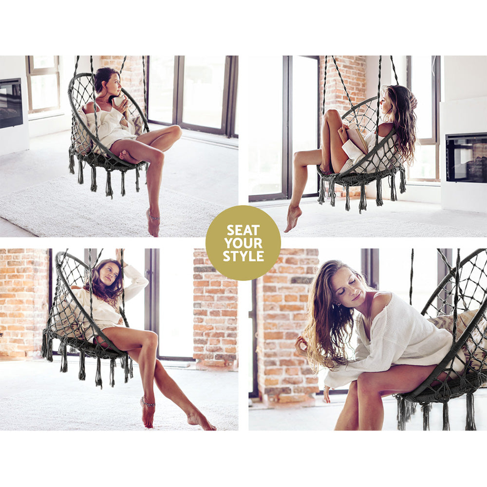 Mauritania Outdoor Macrame Hammock Chair - Nova Tech
