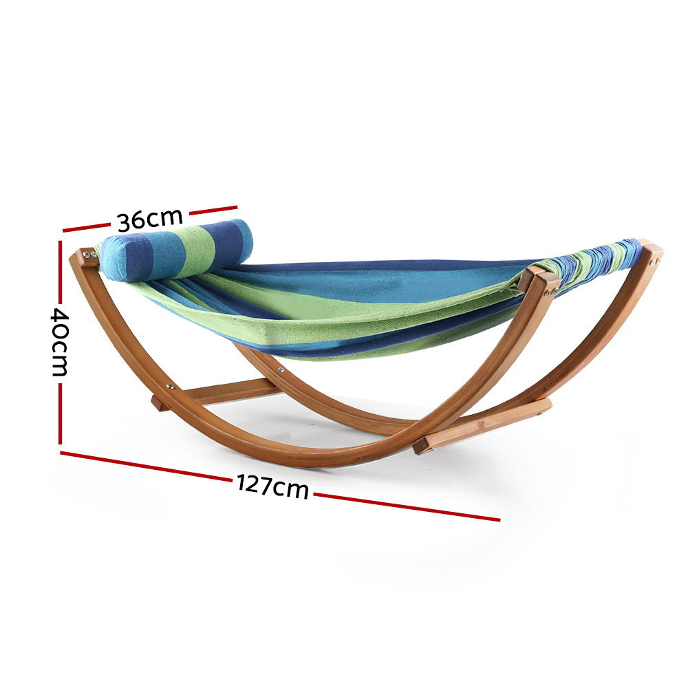 Gardeon Hammock Bed Outdoor Camping Kids Timber Hammock Rocking - Nova Tech