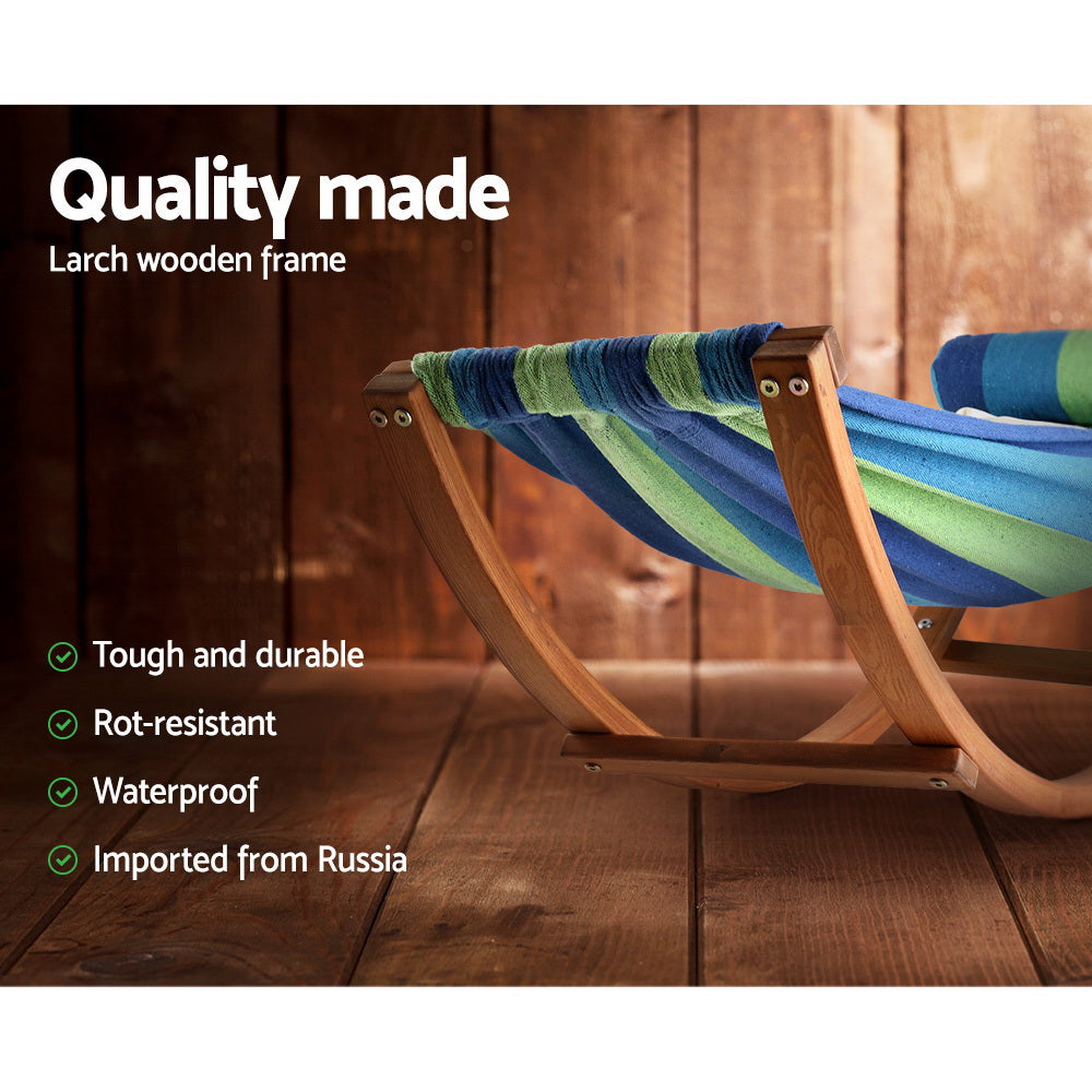 Gardeon Hammock Bed Outdoor Camping Kids Timber Hammock Rocking - Nova Tech