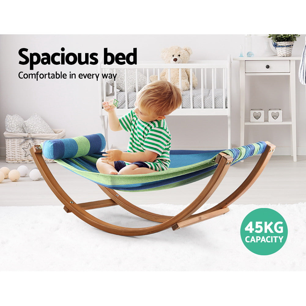 Gardeon Hammock Bed Outdoor Camping Kids Timber Hammock Rocking - Nova Tech