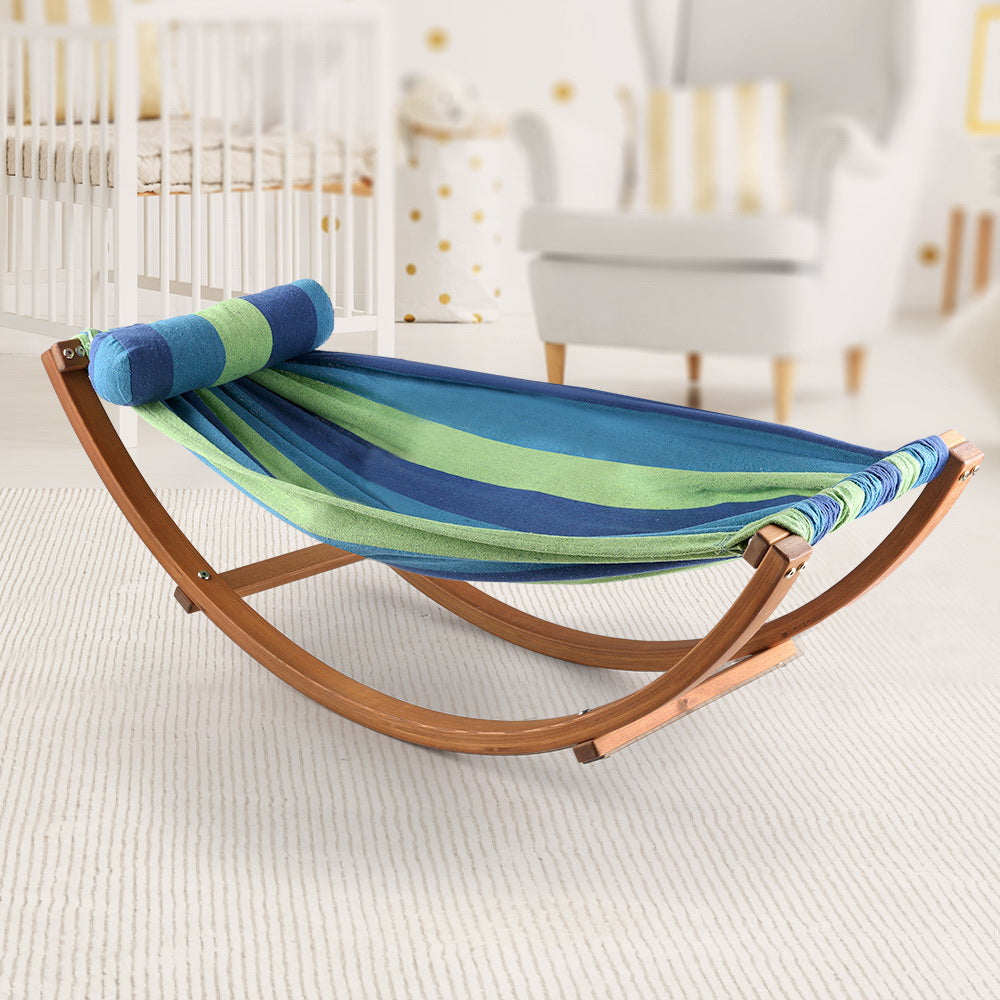 Gardeon Hammock Bed Outdoor Camping Kids Timber Hammock Rocking - Nova Tech