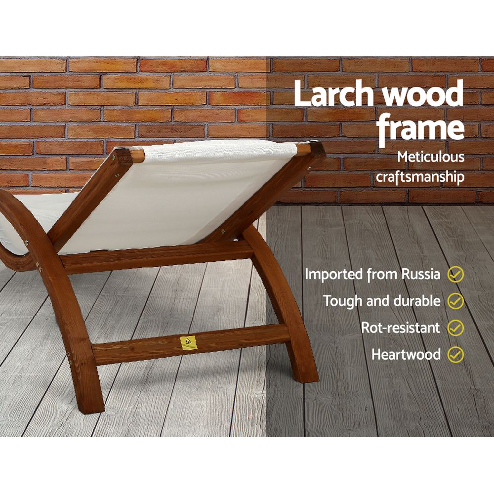 Norway Wooden Sun Lounger - Nova Tech
