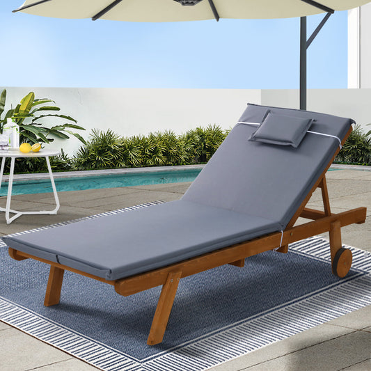 Saint Lucia Wooden Sun Lounger - Nova Tech