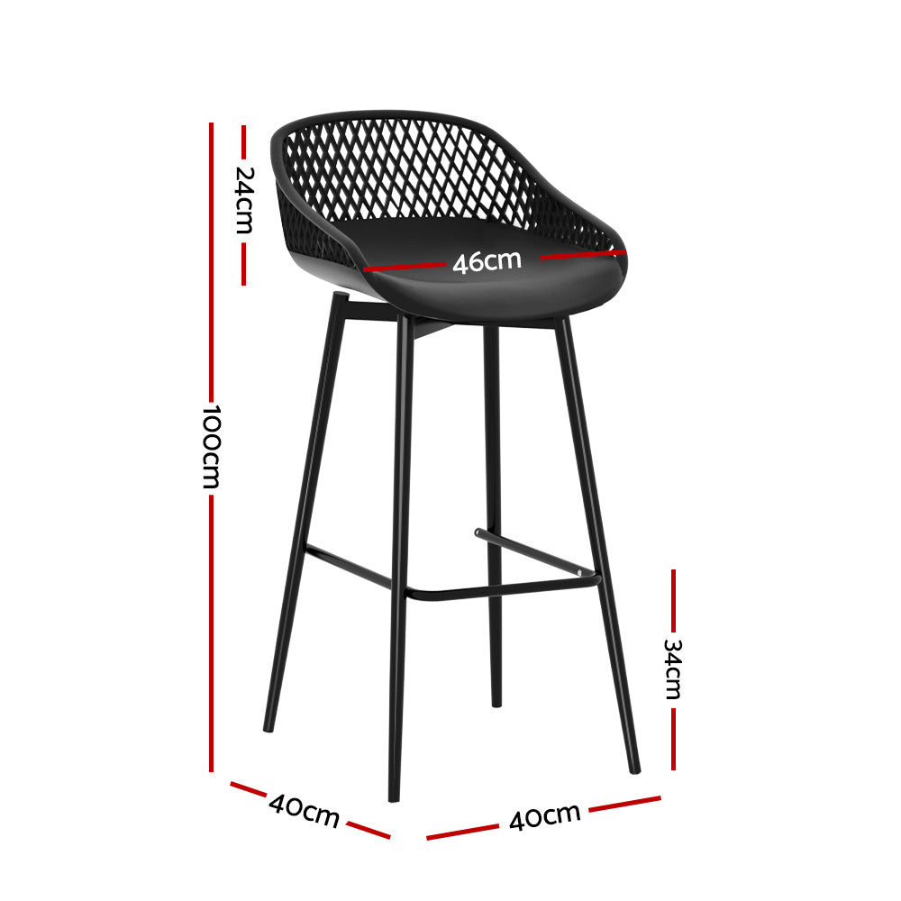 Jordan 2x Outdoor Bar Stools Plastic - Nova Tech