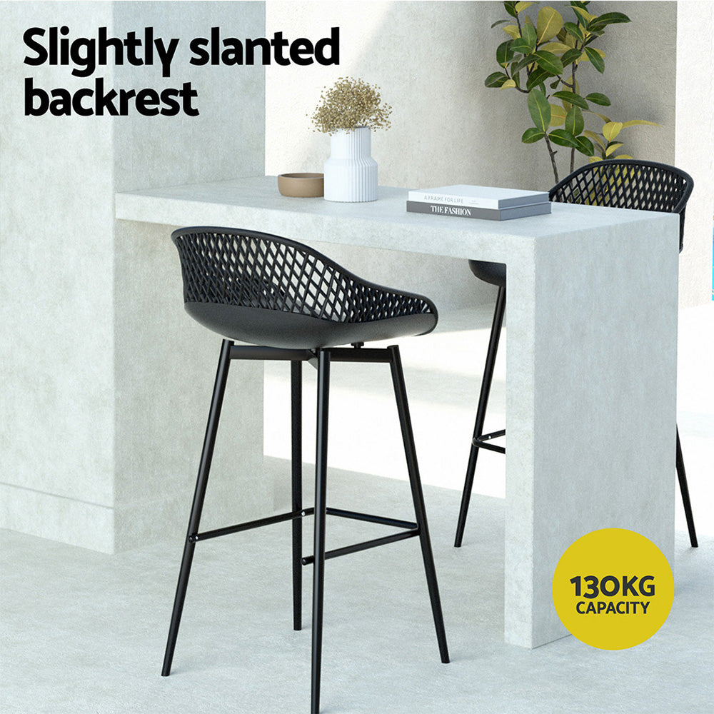 Jordan 2x Outdoor Bar Stools Plastic