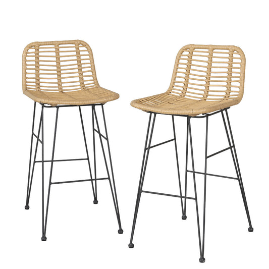 Peru X2 Outdoor Rattan Bar Stools - Nova Tech