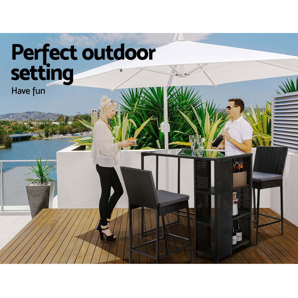 Nepal 3-Piece Outdoor Bar Set - Nova Tech