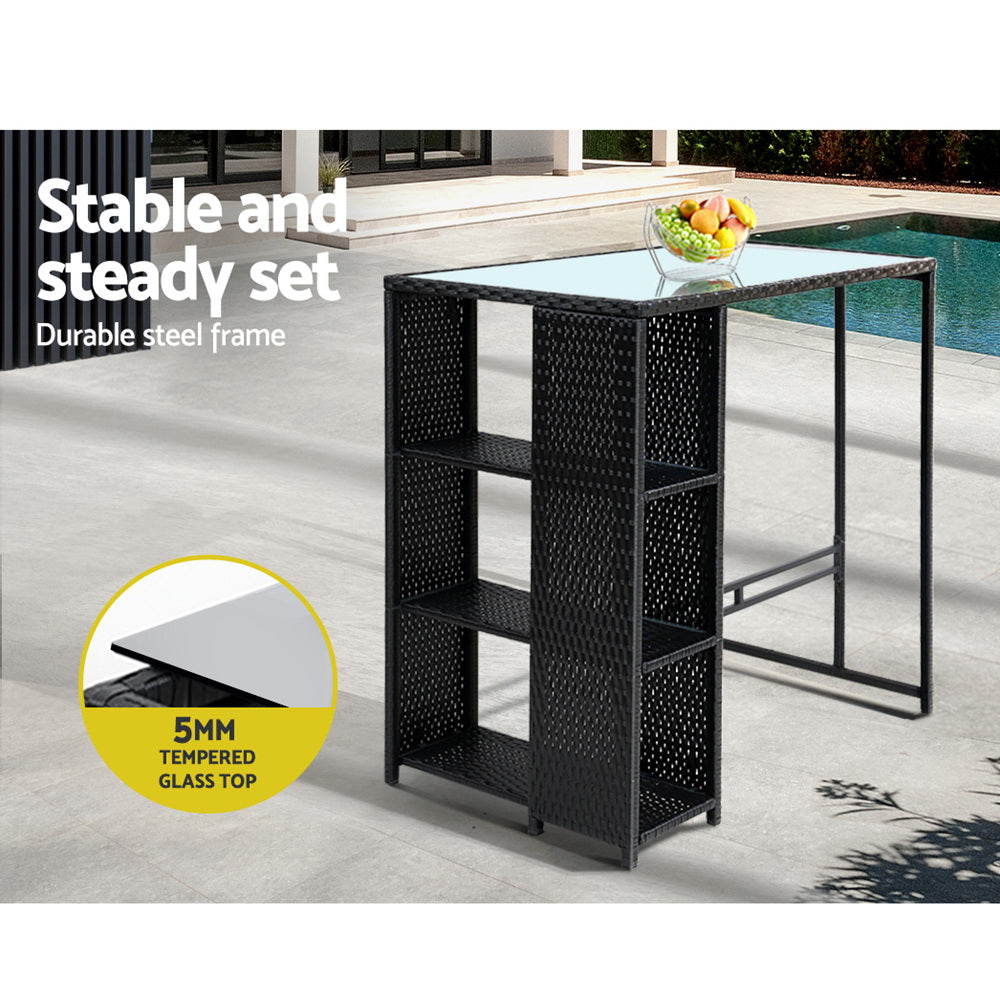 Nepal 3-Piece Outdoor Bar Set - Nova Tech