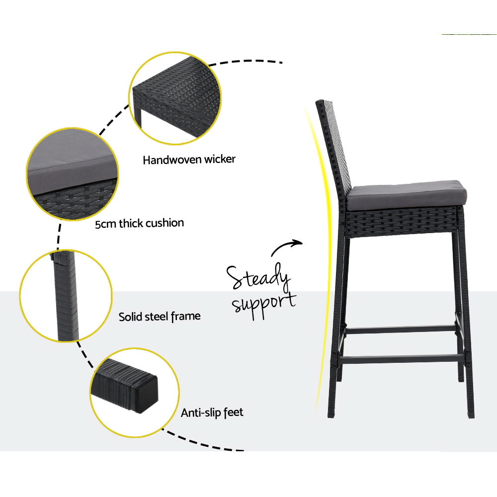 Nepal 3-Piece Outdoor Bar Set - Nova Tech