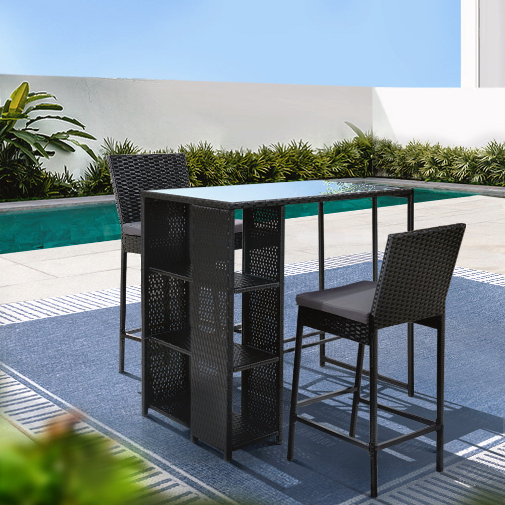 Nepal 3-Piece Outdoor Bar Set - Nova Tech