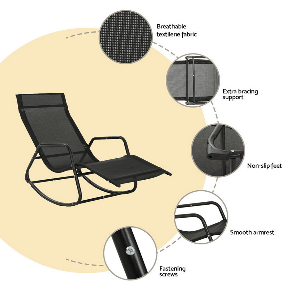 Brunei Rocking Sun Lounger - Nova Tech