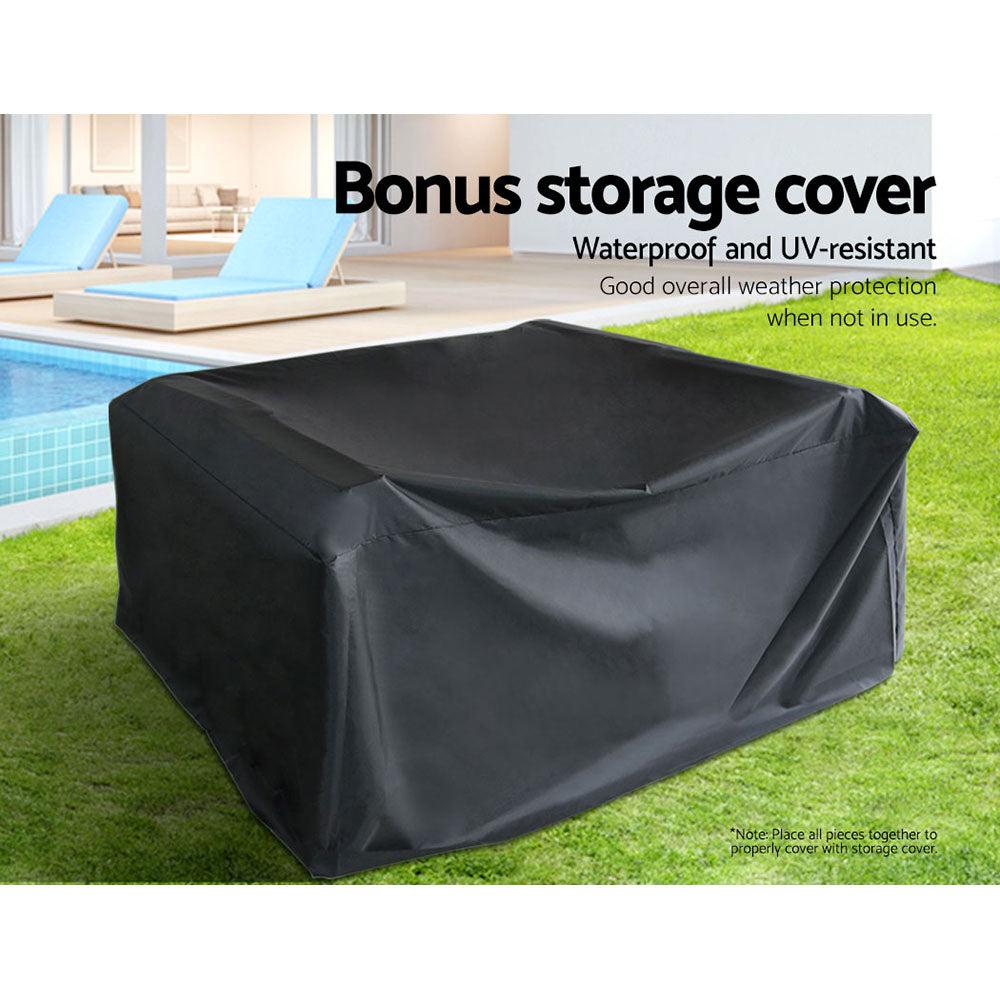 Latvia 4PC Outdoor Lounge Set with Coffee Table - Nova Tech