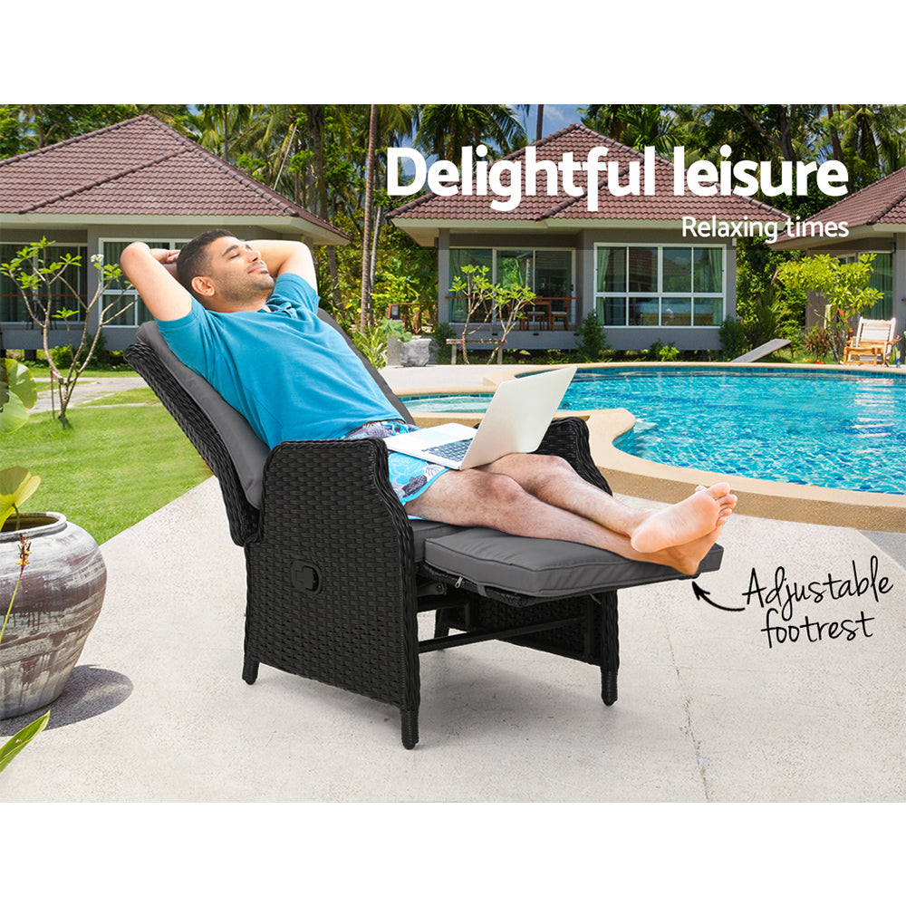 Nauru Wicker Recliner Chair - Nova Tech