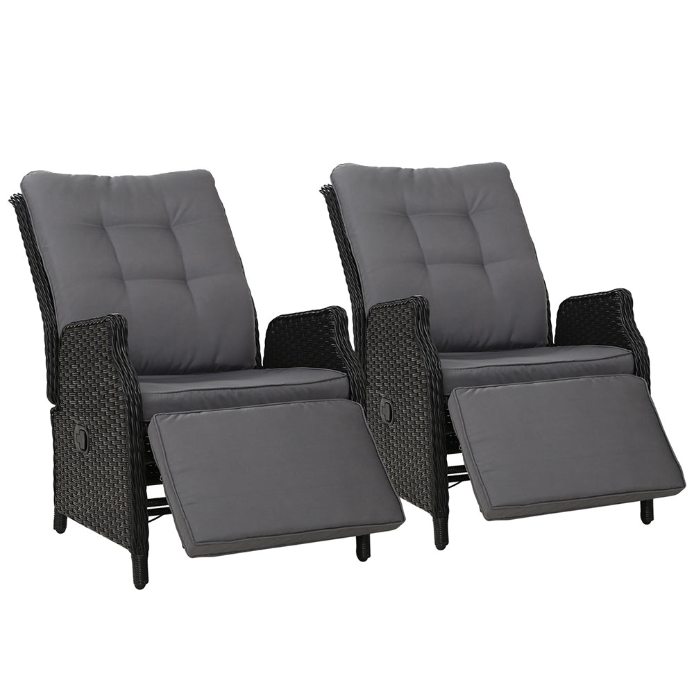 Nauru X2 Wicker Recliner Chair - Nova Tech