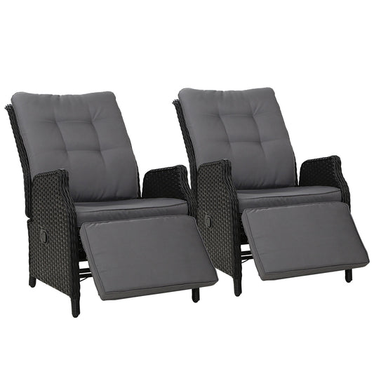 Nauru X2 Wicker Recliner Chair - Nova Tech