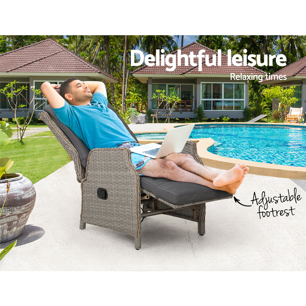 Nauru Wicker Recliner Chair - Nova Tech