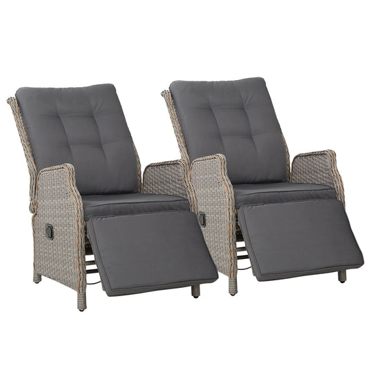 Nauru X2 Wicker Recliner Chair - Nova Tech