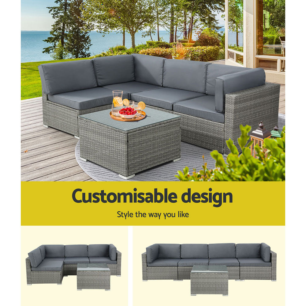 Kuwait 5PC Outdoor Lounge With Coffee Table