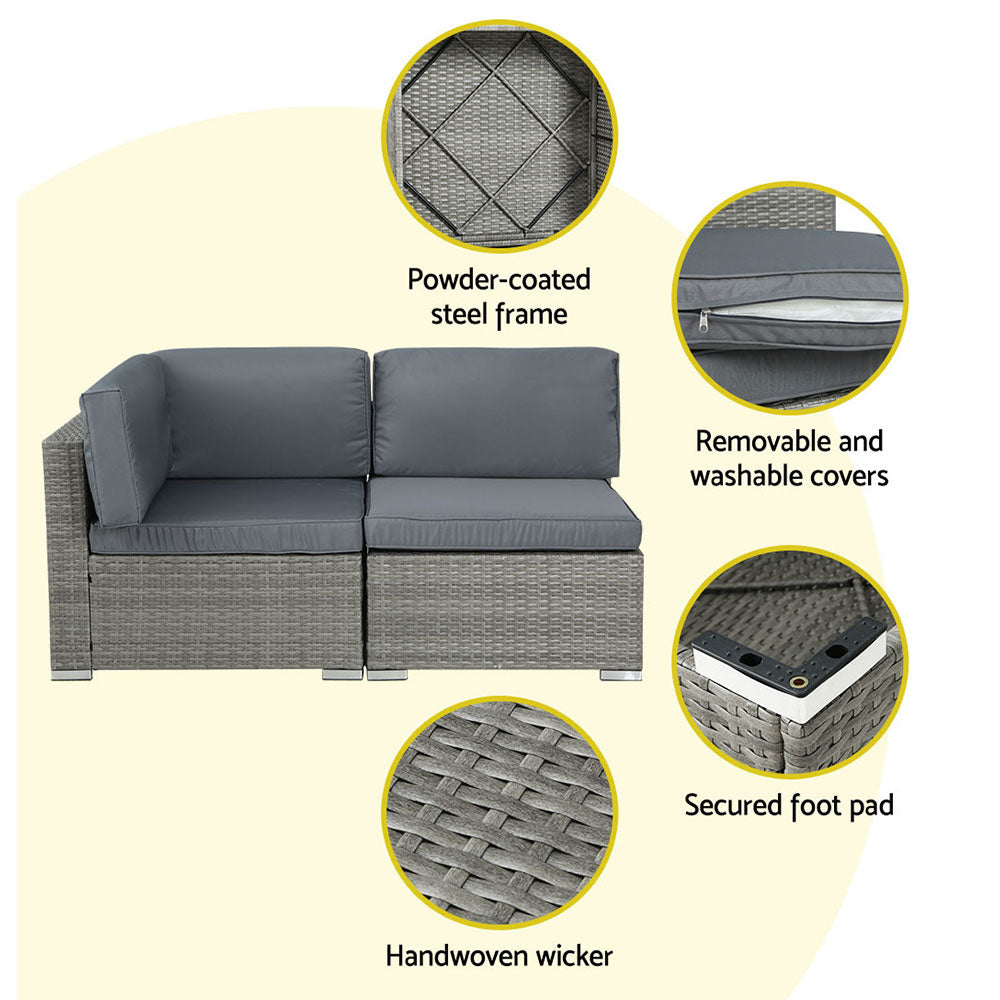 Kuwait 5PC Outdoor Lounge With Coffee Table