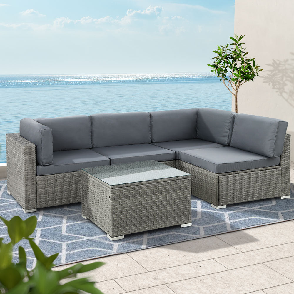 Kuwait 5PC Outdoor Lounge With Coffee Table - Nova Tech