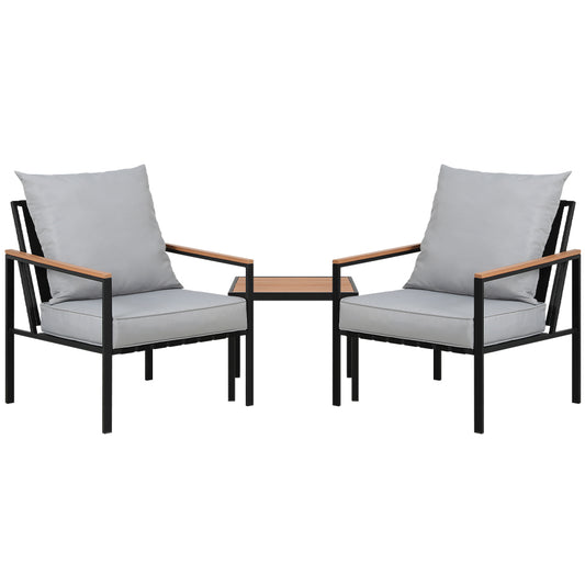 Portugal 3PC Outdoor Lounge Chair Set With Coffee Table - Nova Tech