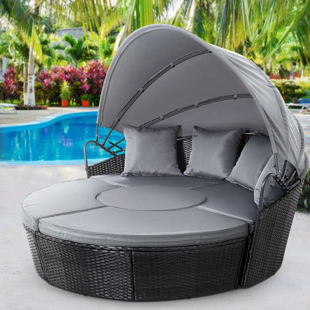 Morocco Day Bed With Sun Shade - Nova Tech