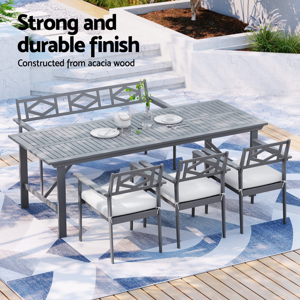 Estonia 5PC Outdoor Wooden Dining Set - Nova Tech
