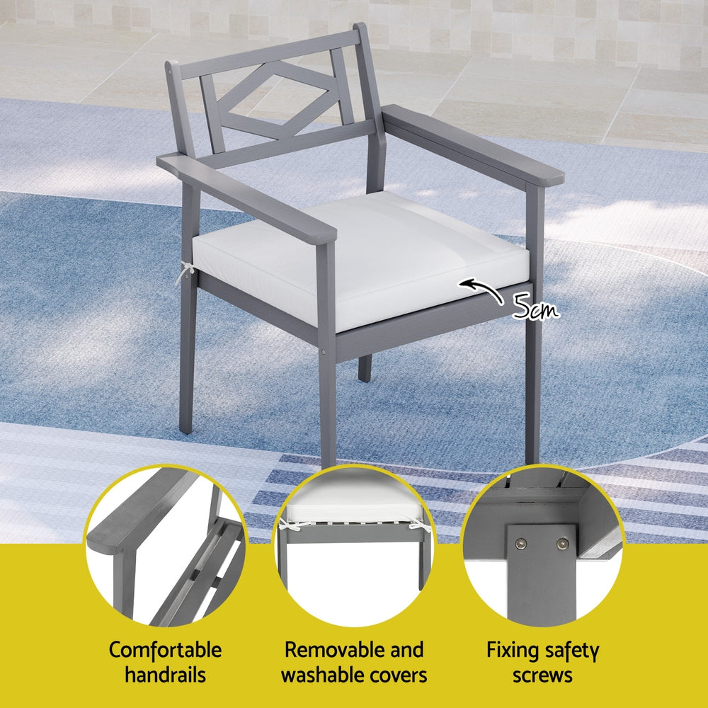 Estonia 5PC Outdoor Wooden Dining Set - Nova Tech
